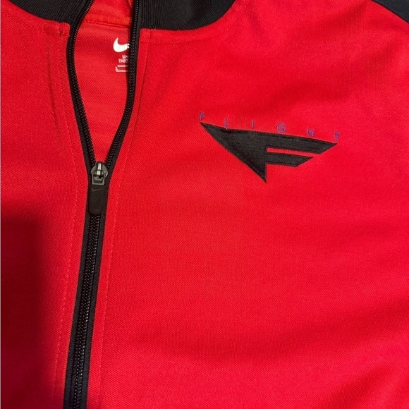 Nike Air Flight 1 Track Jacket Red Black Jordan Retro Great Condition size L - Picture 3 of 10